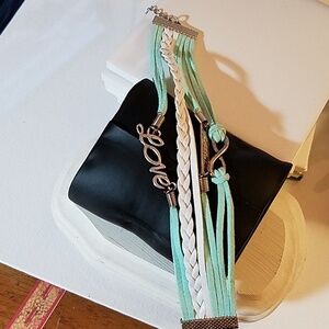 Multi Layer Vegan Leather Bracelet 7"